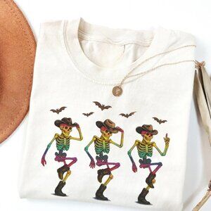 Rainbow Cowboy Skeletons Shirt